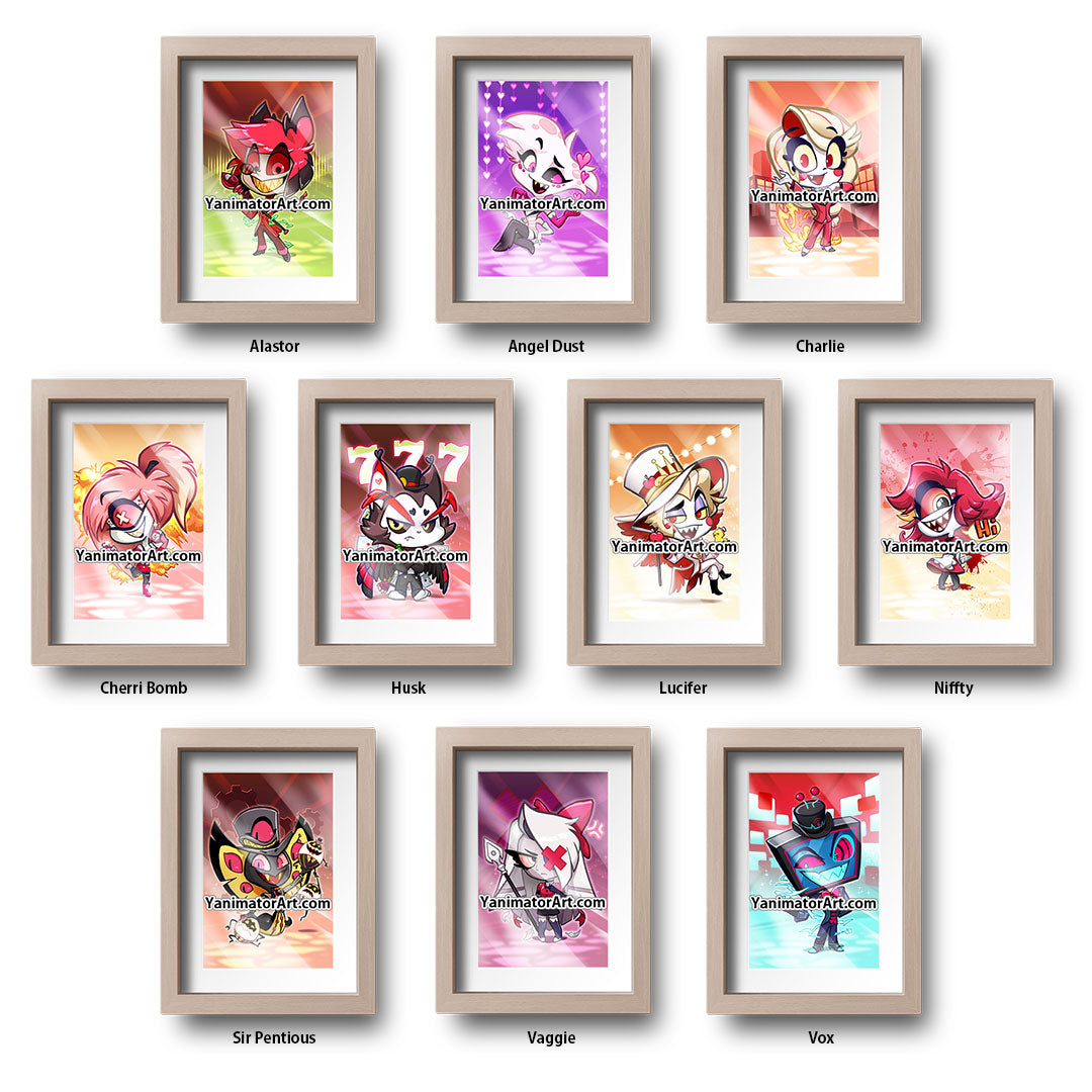 Hazbin Hotel Mini Print FULL SET [10 PCS] – YanimatorART