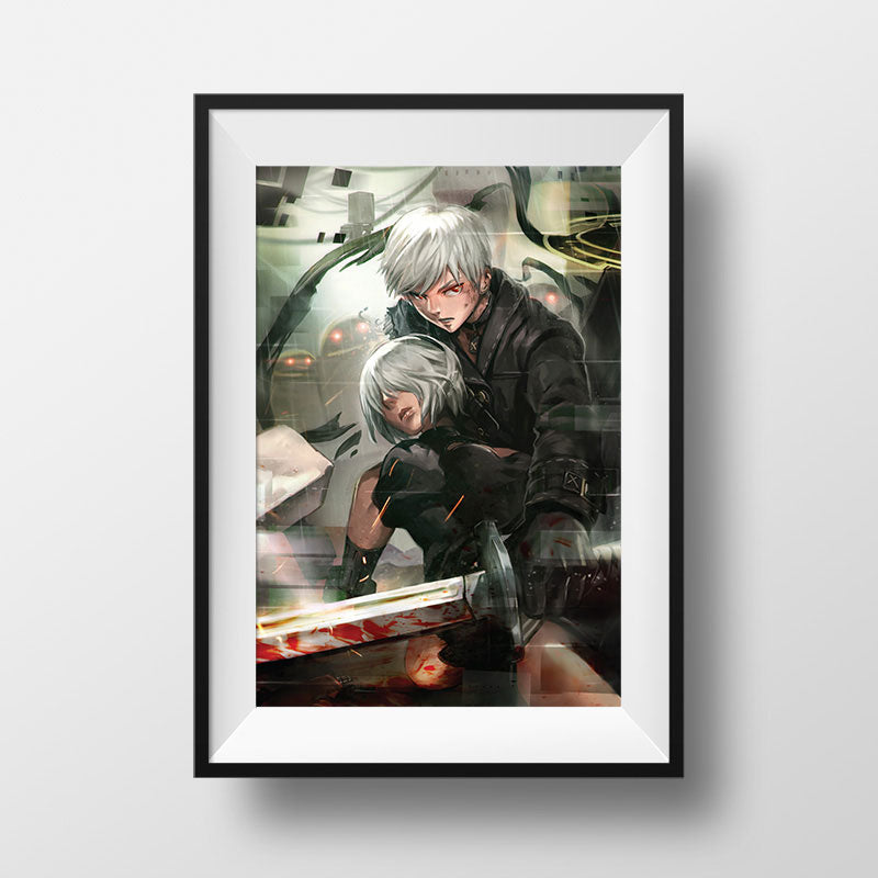 9S & 2B Nier Automata Poster Print