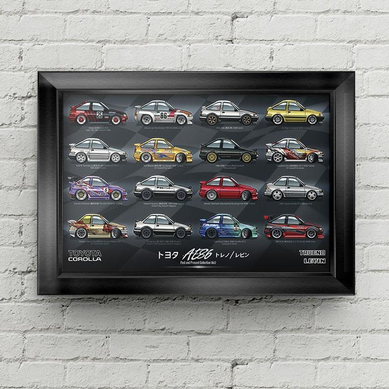 AE86 Past and Present Collection Poster Print