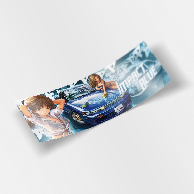 Initial D Impact Blue -  Team Banner Sticker