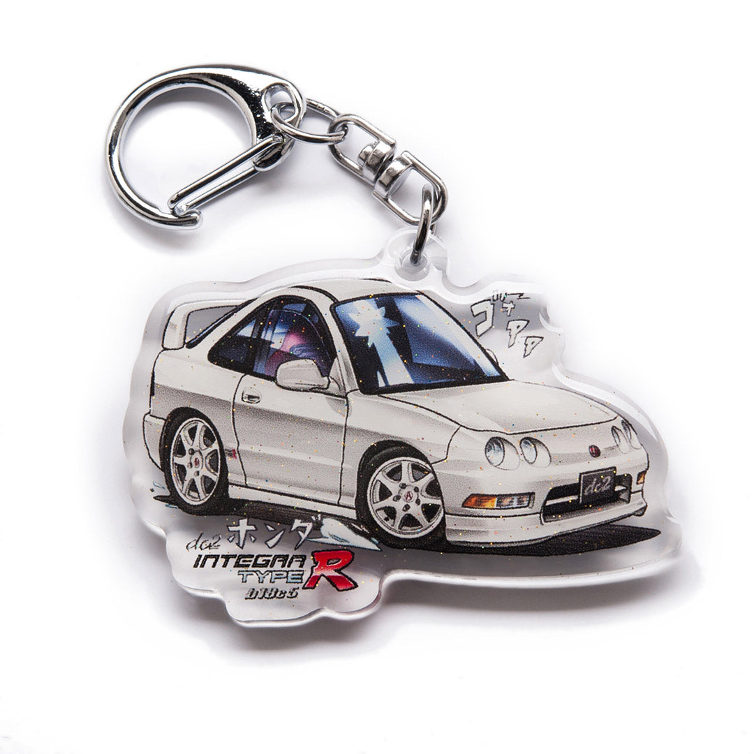 DC2 Integra Type R White USDM Acrylic Charm Keychain