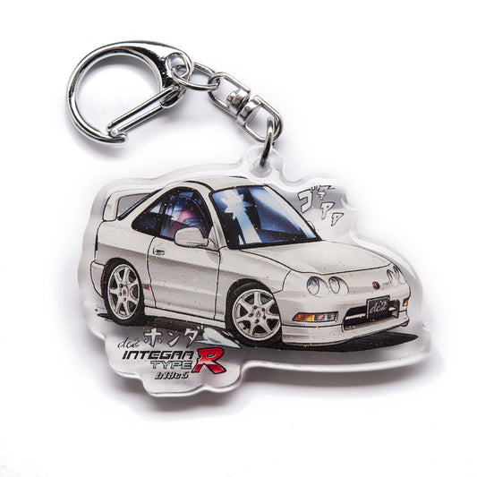DC2 Integra Type R White USDM Acrylic Charm Keychain