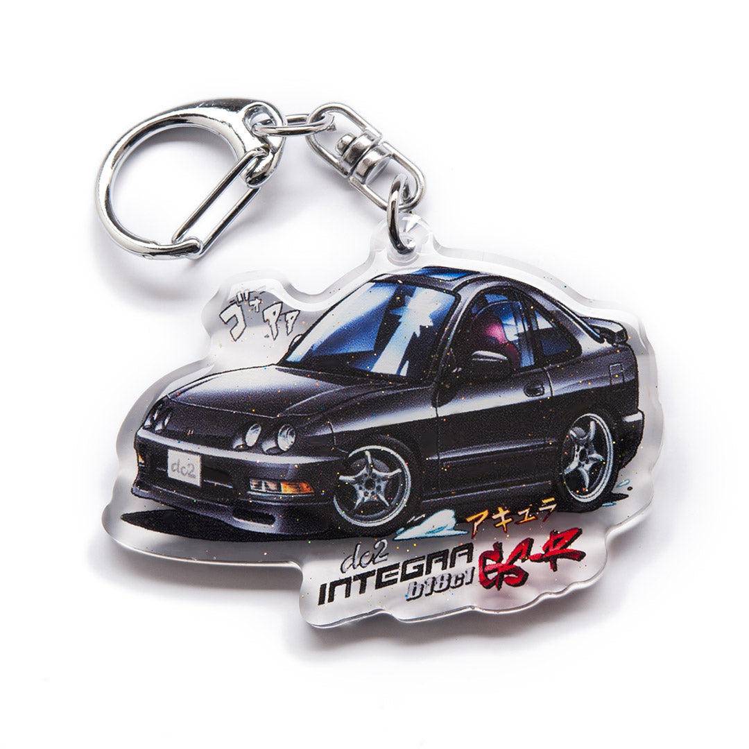 DC2 Integra GSR Black USDM Acrylic Charm Keychain