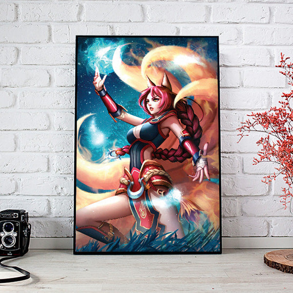 Foxfire Ahri Poster Print - nayukidraws
