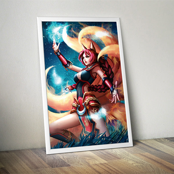 Foxfire Ahri Poster Print - nayukidraws