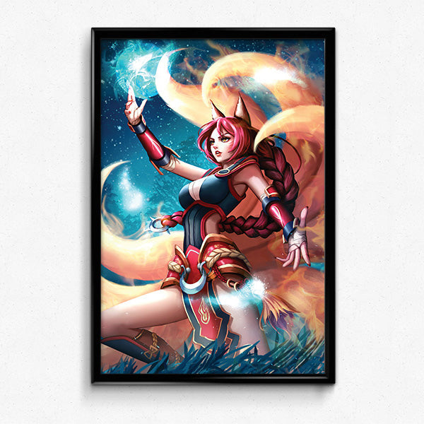Foxfire Ahri Poster Print - nayukidraws