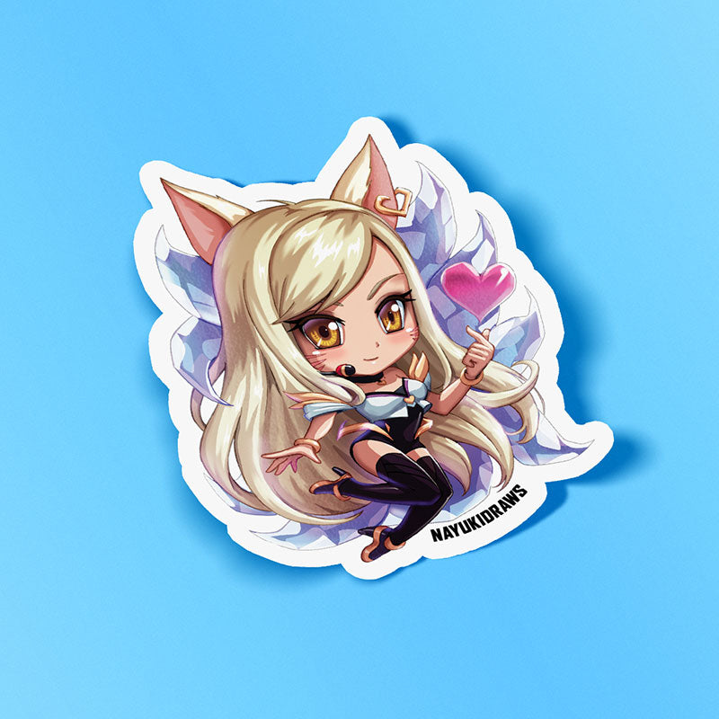 KDA Ahri Vinyl Sticker - nayukidraws