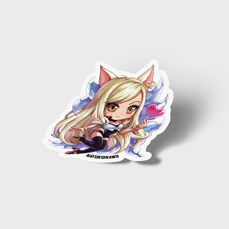KDA Ahri Vinyl Sticker - nayukidraws