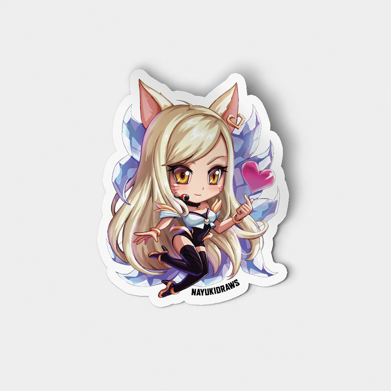 KDA Ahri Vinyl Sticker - nayukidraws