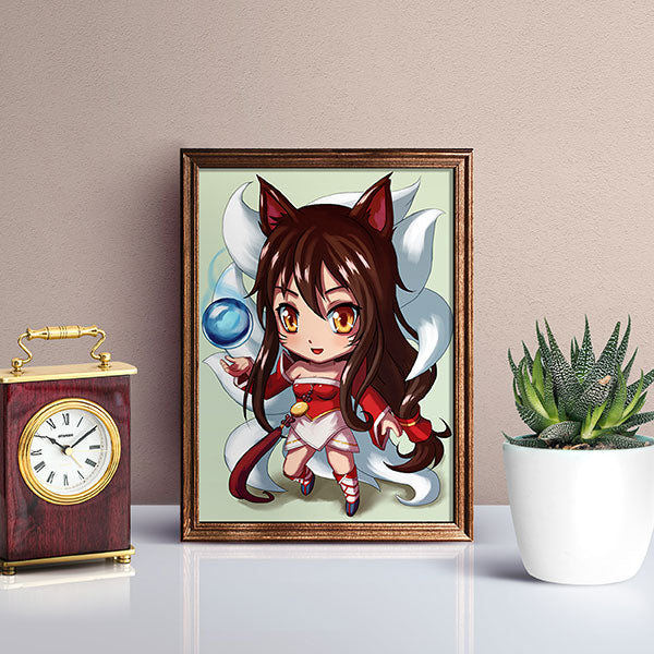 Ahri Chibi Mini Print - nayukidraws