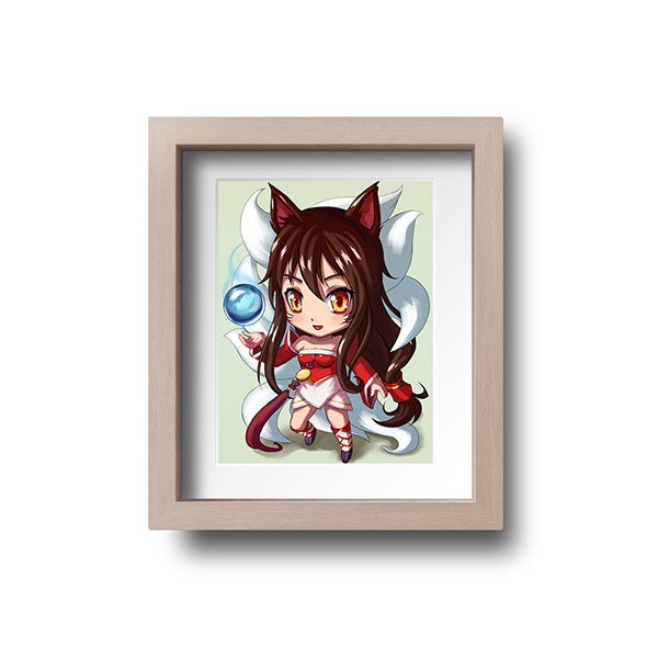 Ahri Chibi Mini Print - nayukidraws