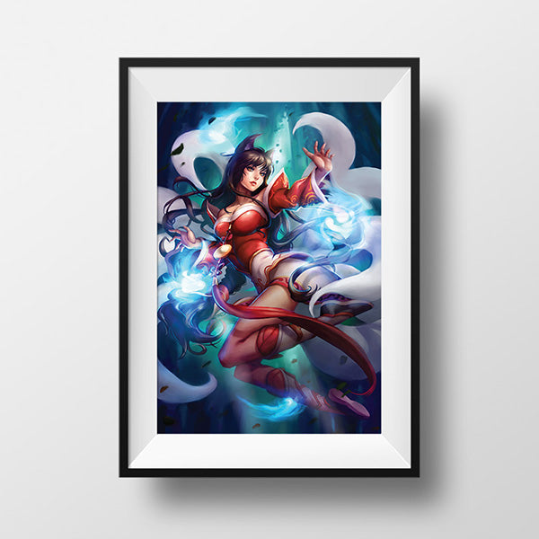Ahri Poster Print - nayukidraws