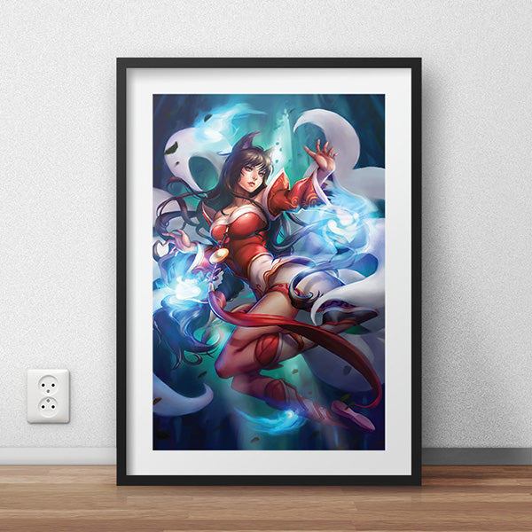 Ahri Poster Print - nayukidraws