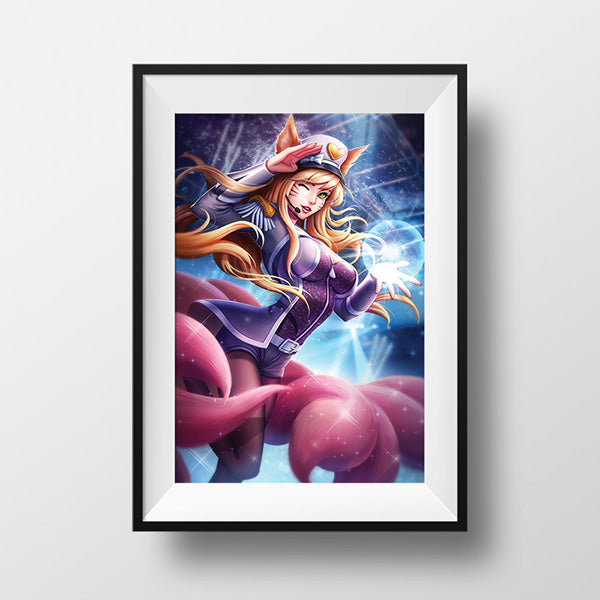 Popstar Ahri Poster Print - nayukidraws