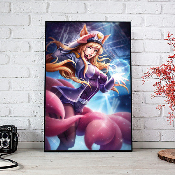 Popstar Ahri Poster Print - nayukidraws