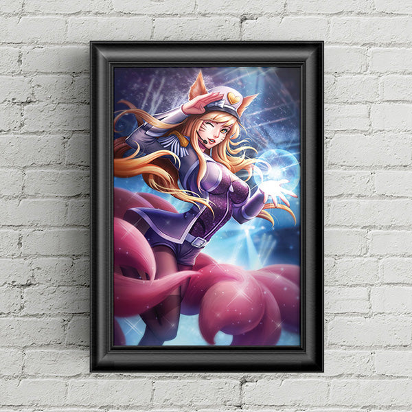 Popstar Ahri Poster Print - nayukidraws
