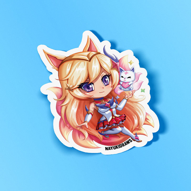 Star Guardian Ahri Vinyl Sticker - nayukidraws