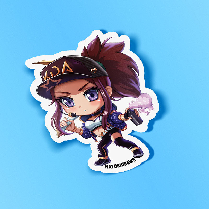 KDA Akali Vinyl Sticker - nayukidraws