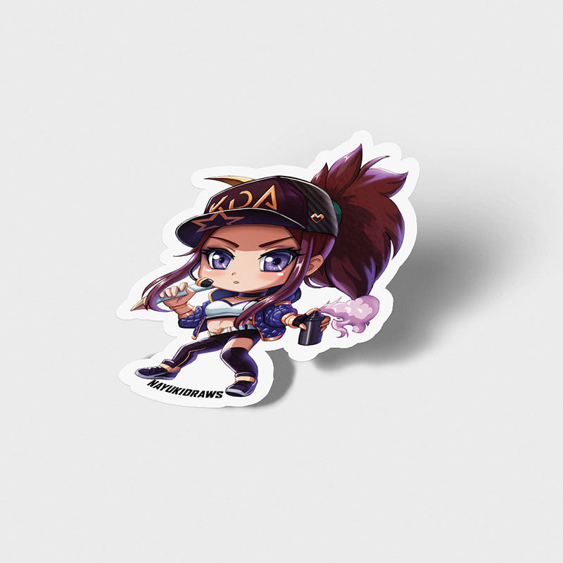 KDA Akali Vinyl Sticker - nayukidraws