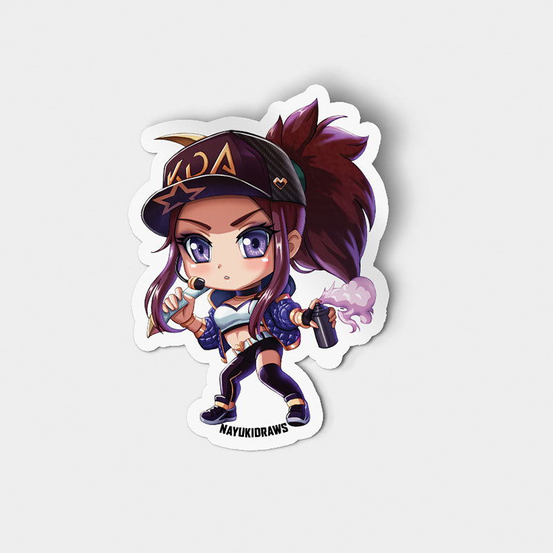 KDA Akali Vinyl Sticker - nayukidraws