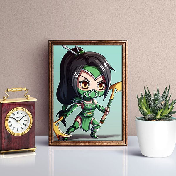 Akali Chibi Mini Print - nayukidraws