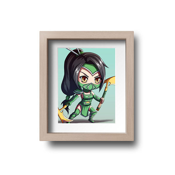 Akali Chibi Mini Print - nayukidraws