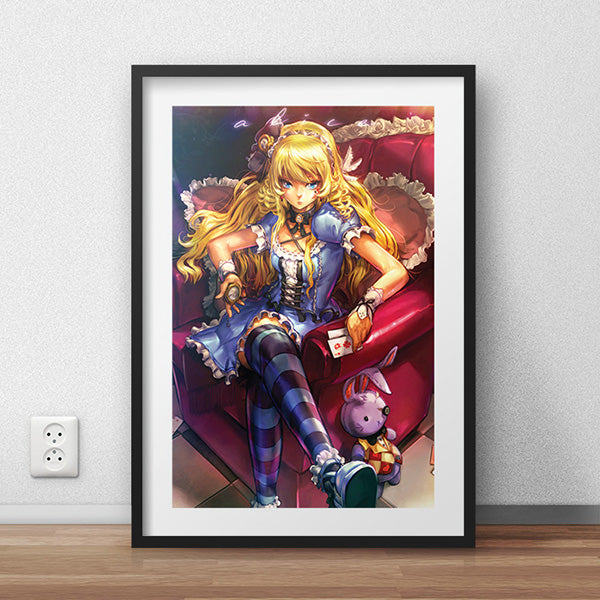 Alice In Wonderland (Sitting) Poster - nayukidraws