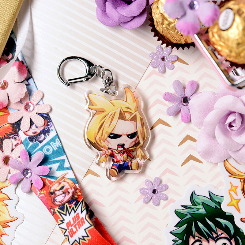 Toshinori Yagi All Might Pajama Kigurumi Acrylic Charm Keychain