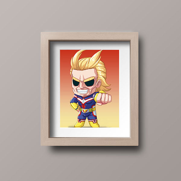 Allmight Chibi Mini Print - nayukidraws