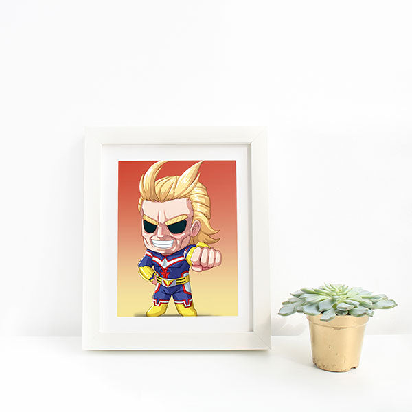 Allmight Chibi Mini Print - nayukidraws