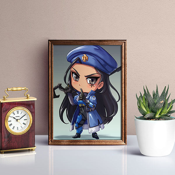 Captain Ana Amari Chibi Mini Print