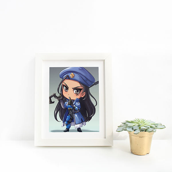 Captain Ana Amari Chibi Mini Print