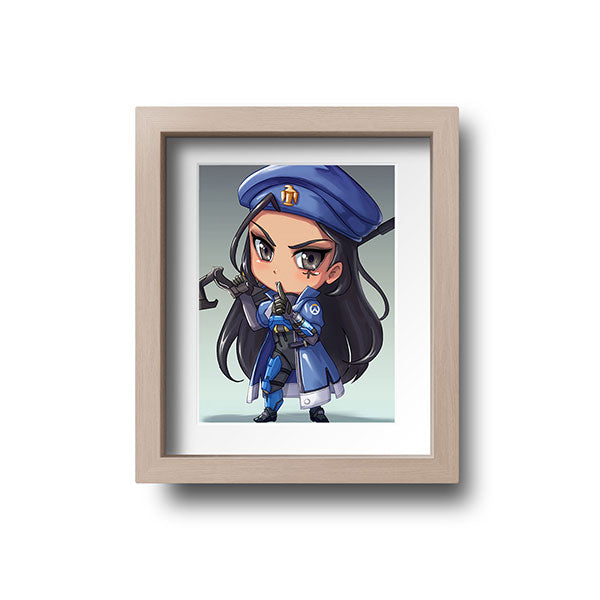 Captain Ana Amari Chibi Mini Print