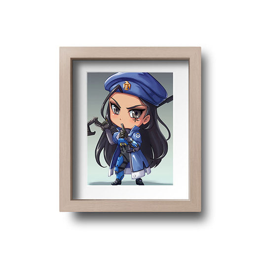 Captain Ana Amari Chibi Mini Print