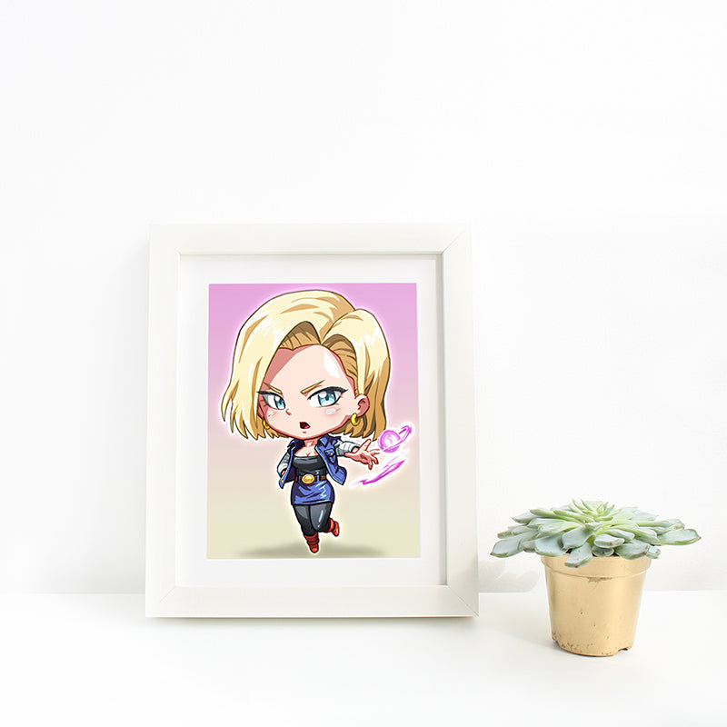 Android 18 Mini Print