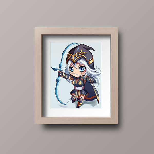 Ashe Chibi Mini Print - nayukidraws
