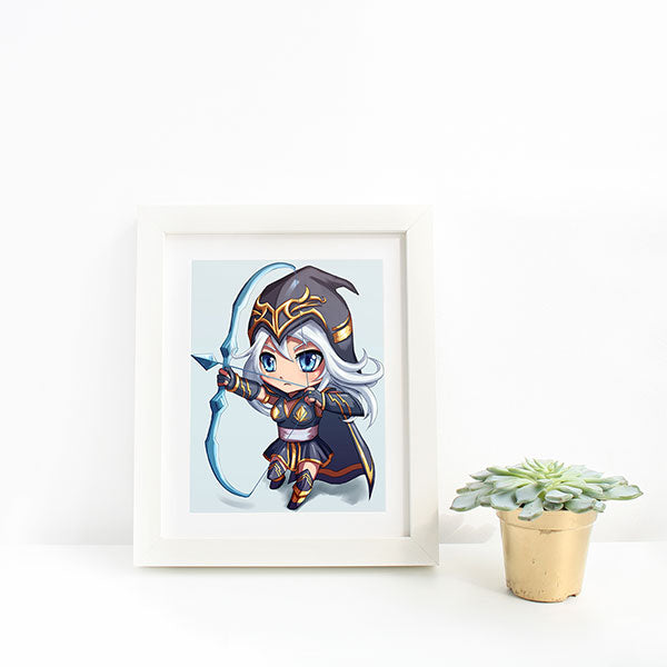 Ashe Chibi Mini Print - nayukidraws