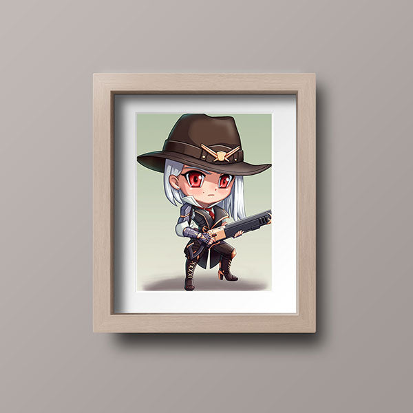 Ashe Chibi Mini Print