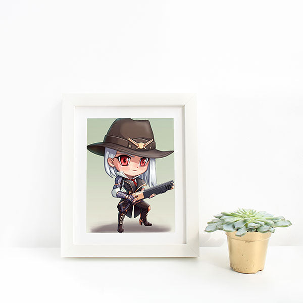 Ashe Chibi Mini Print