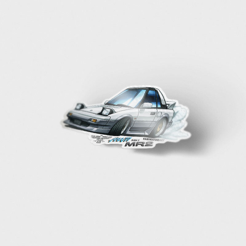 AW11 MR-2 / MR2 MK1 White & Silver 2-Tone Vinyl Sticker