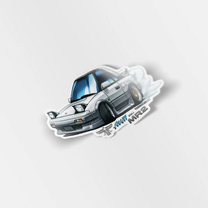AW11 MR-2 / MR2 MK1 White & Silver 2-Tone Vinyl Sticker