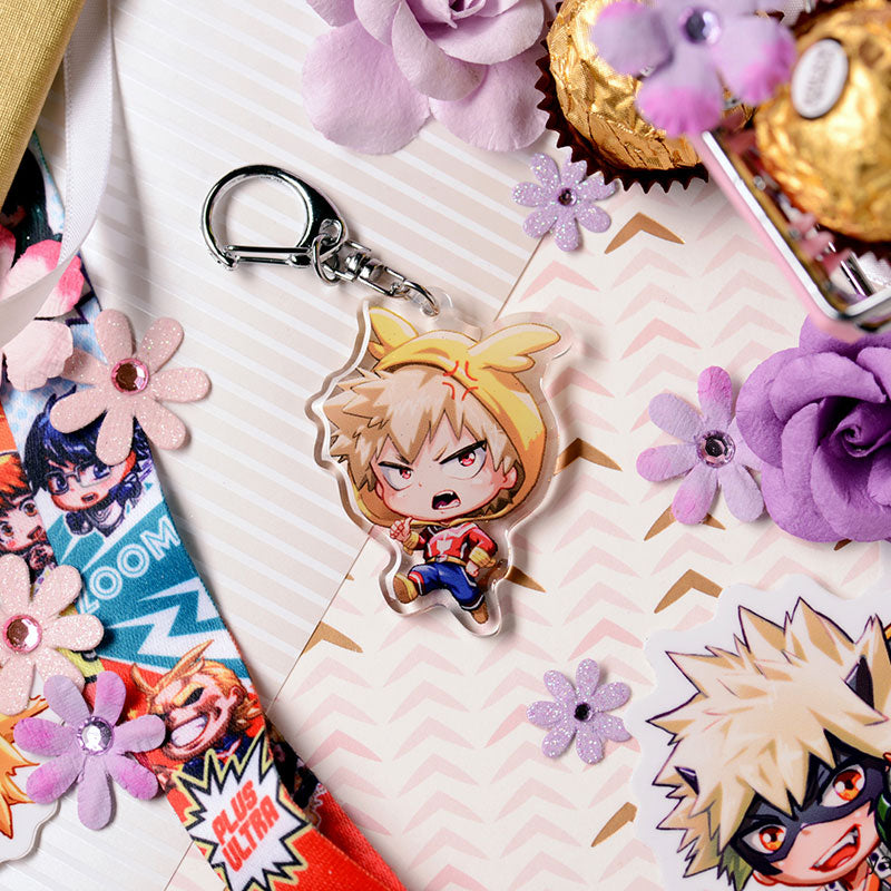 Bakugo Pajama Kigurumi Acrylic Charm Keychain