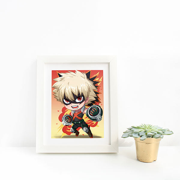 Bakugo Chibi Mini Print - nayukidraws