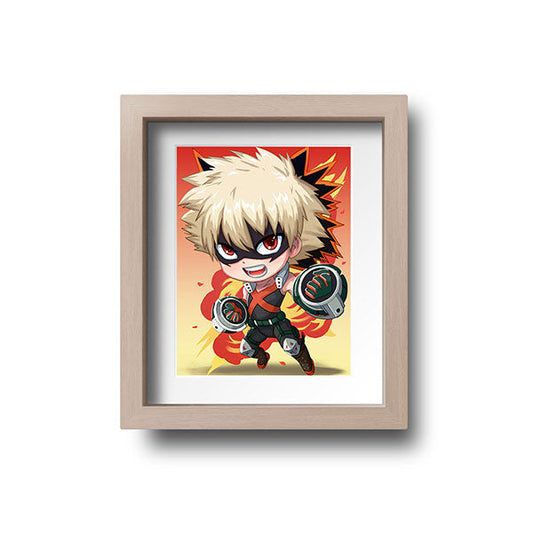 Bakugo Chibi Mini Print - nayukidraws