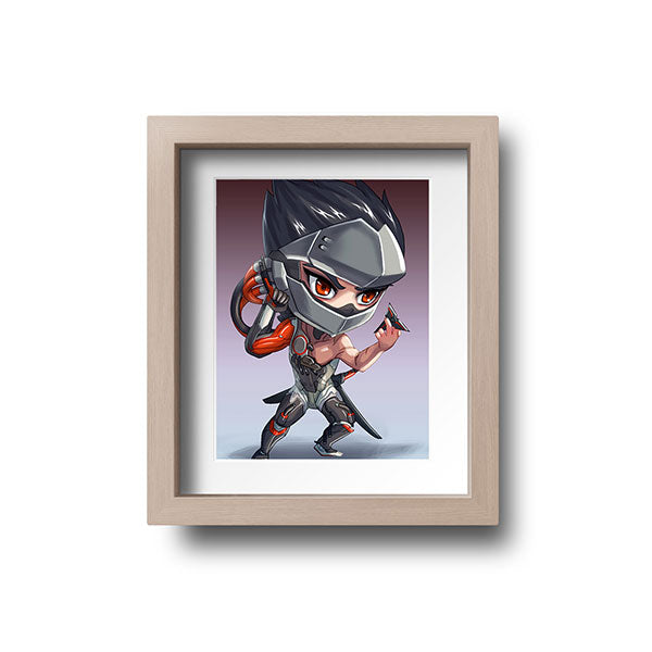 Blackwatch Genji Chibi Mini Print