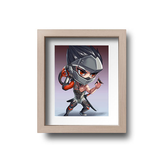 Blackwatch Genji Chibi Mini Print