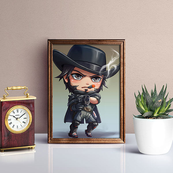Blackwatch McCree Chibi Mini Print