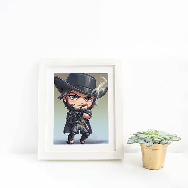 Blackwatch McCree Chibi Mini Print