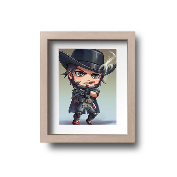 Blackwatch McCree Chibi Mini Print