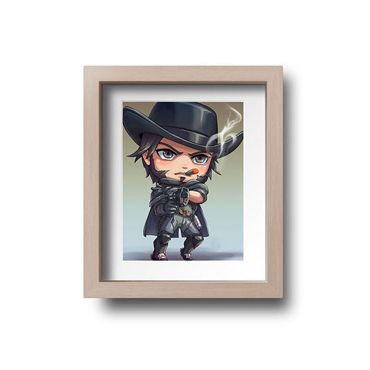 Blackwatch McCree Chibi Mini Print